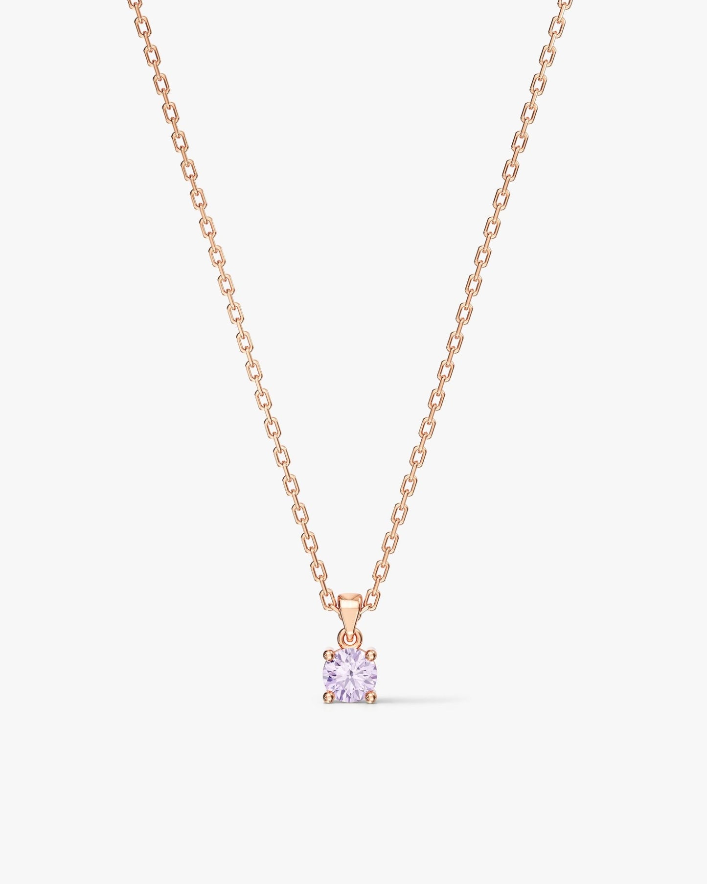 Prong Set Round Cut Solitaire Pendant (0.50 CT)