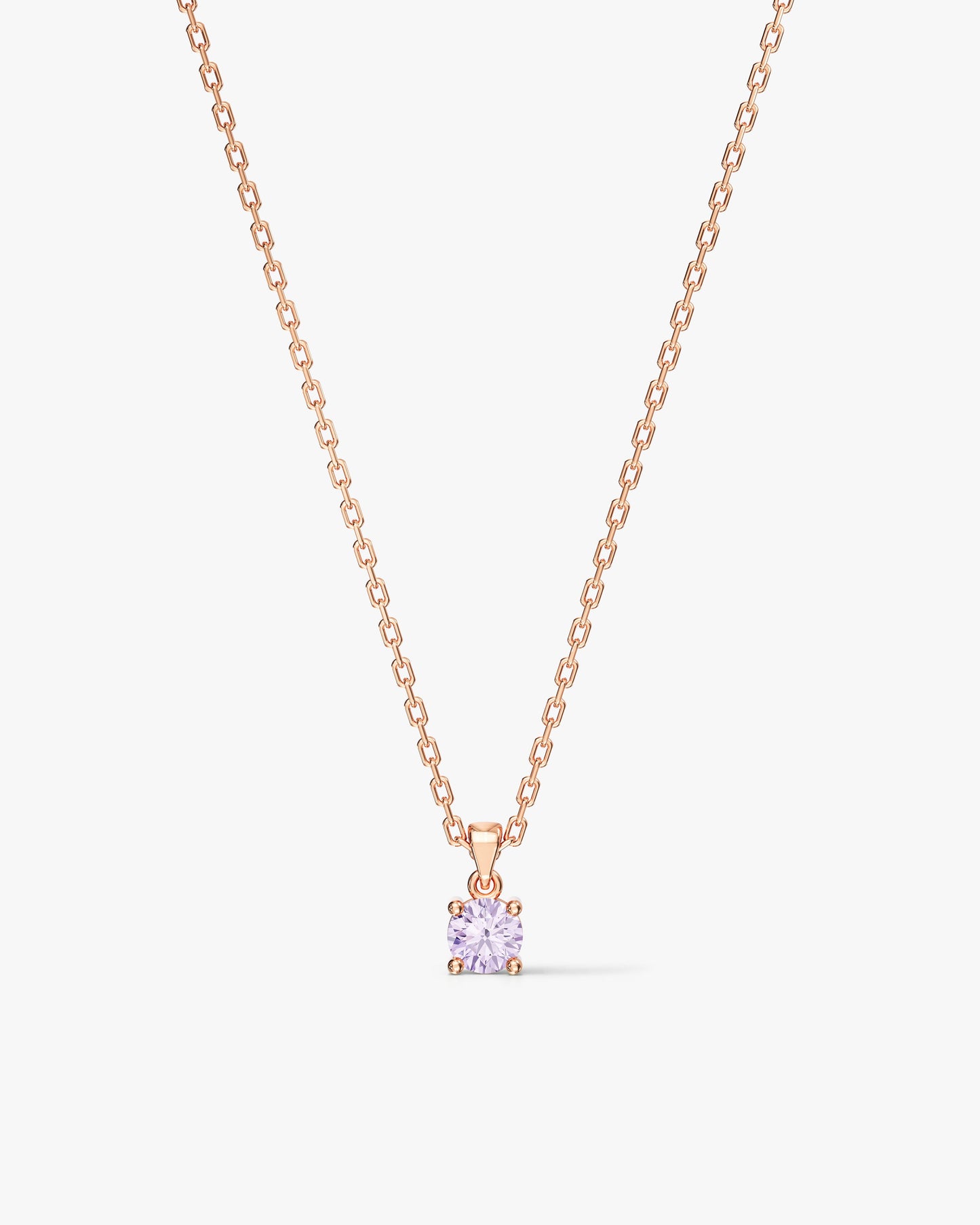 Prong Set Round Cut Solitaire Pendant (0.50 CT)