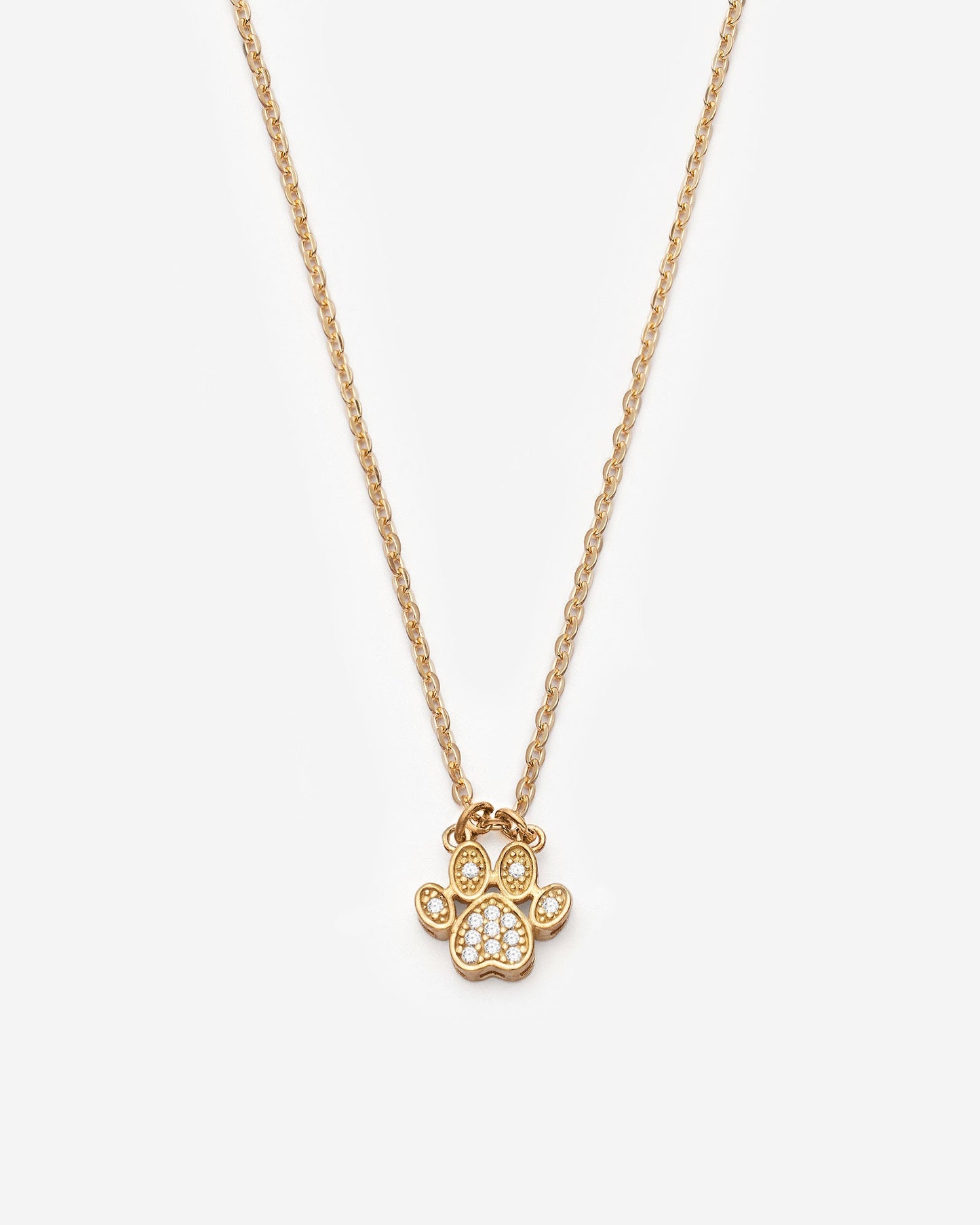 Silver Paw Print Necklace - Pet Jewelry