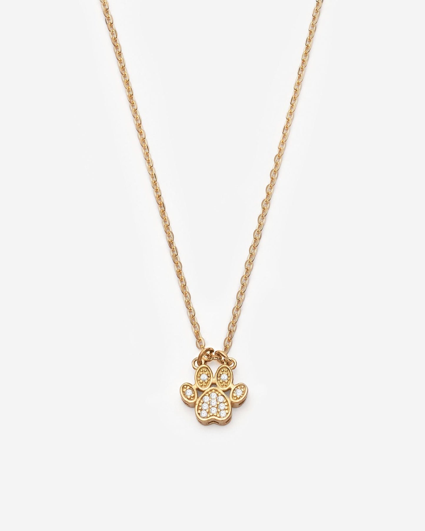 Silver Paw Print Necklace - Pet Jewelry