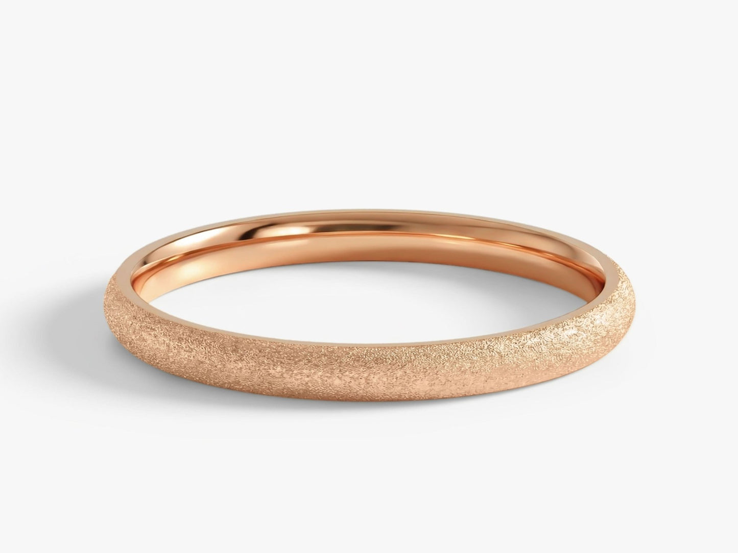 2mm Classic Dome Wedding Band with Stardust Finish
