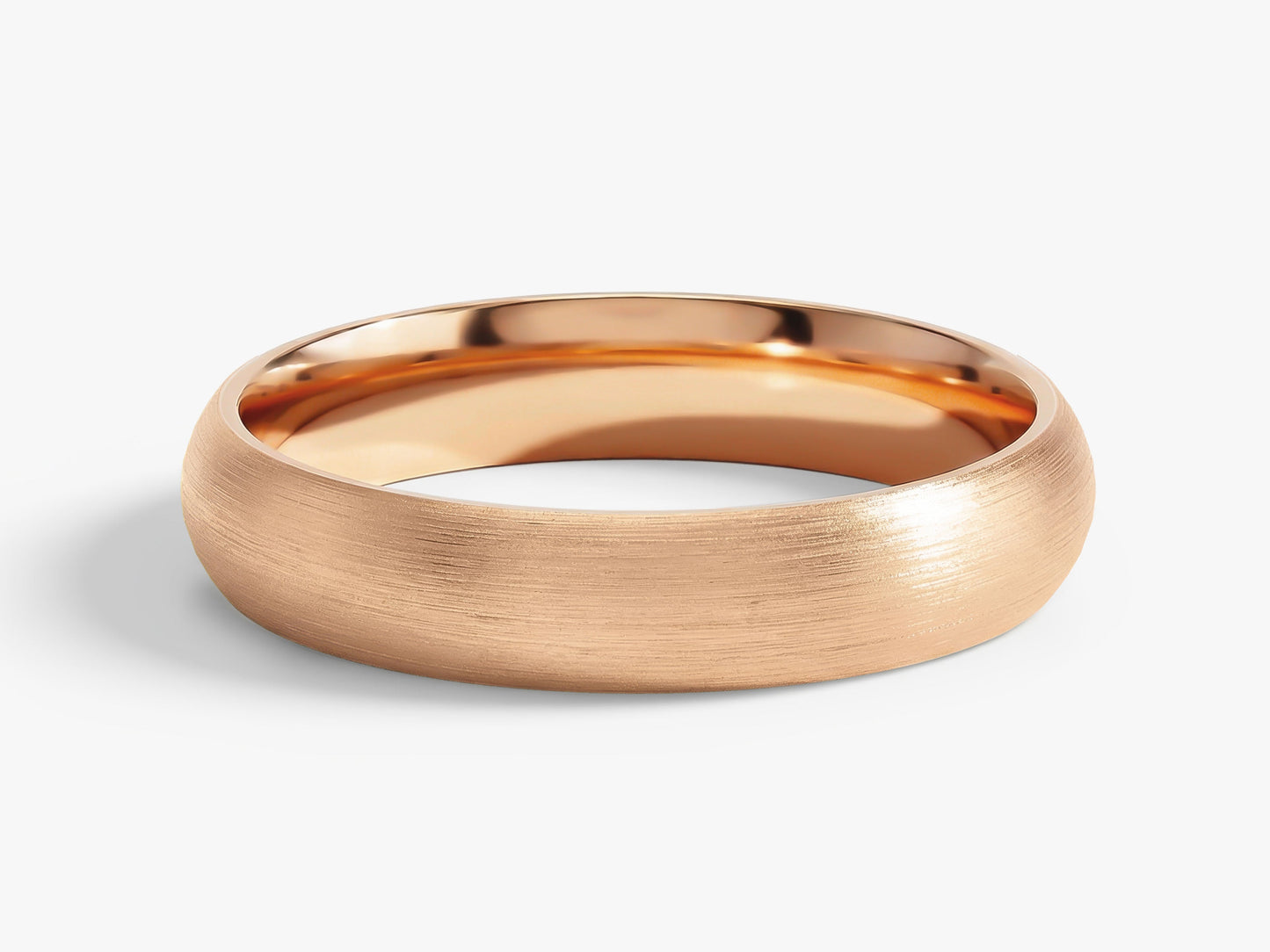4mm Classic Dome Wedding Band - Matte Brushed