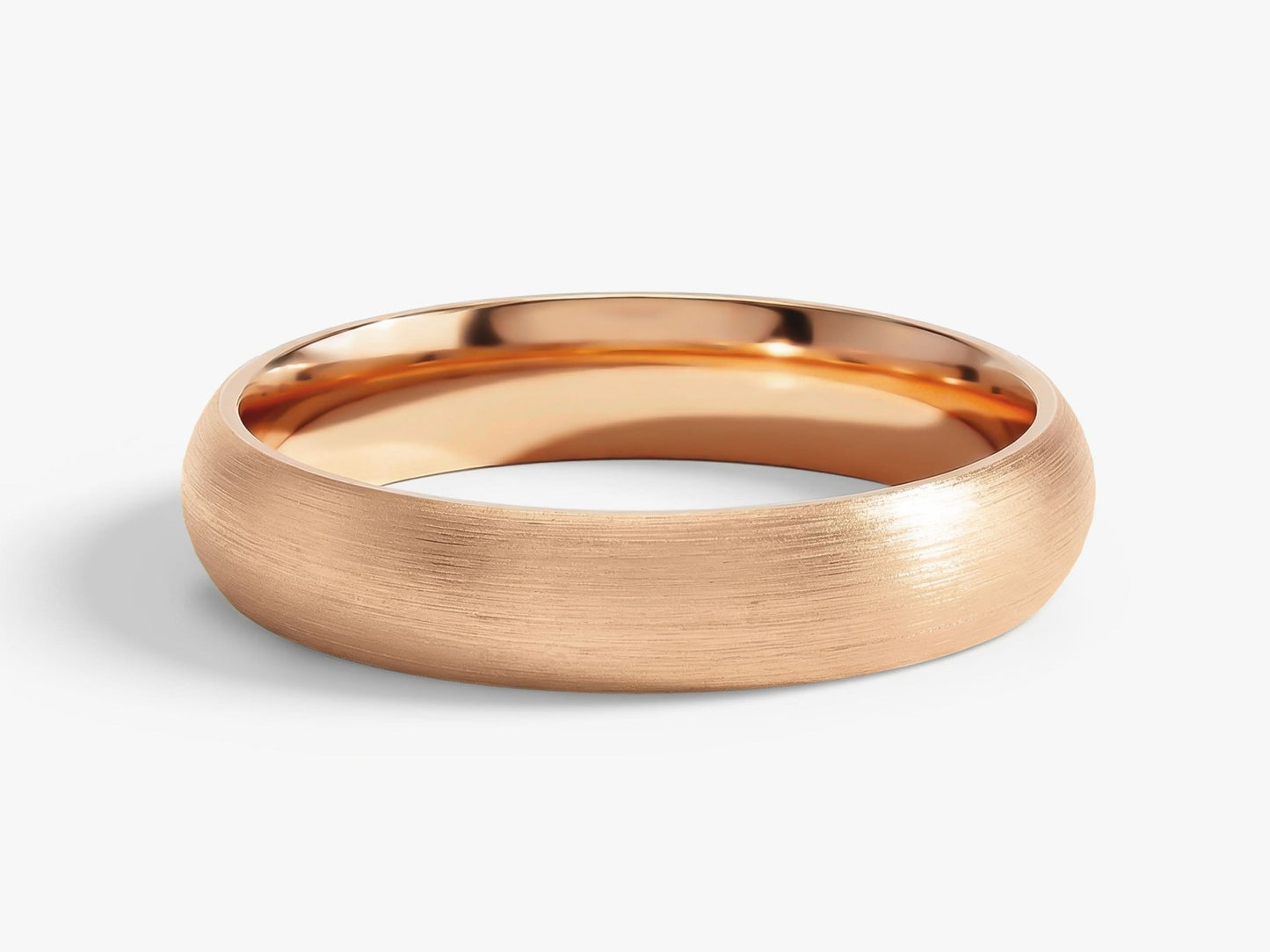 4mm Classic Dome Wedding Band - Matte Brushed