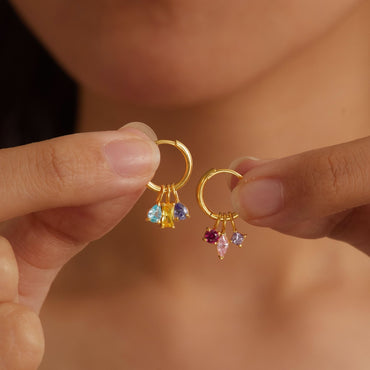 JWH Multiple Birthstone Earrings personalized jewelry
