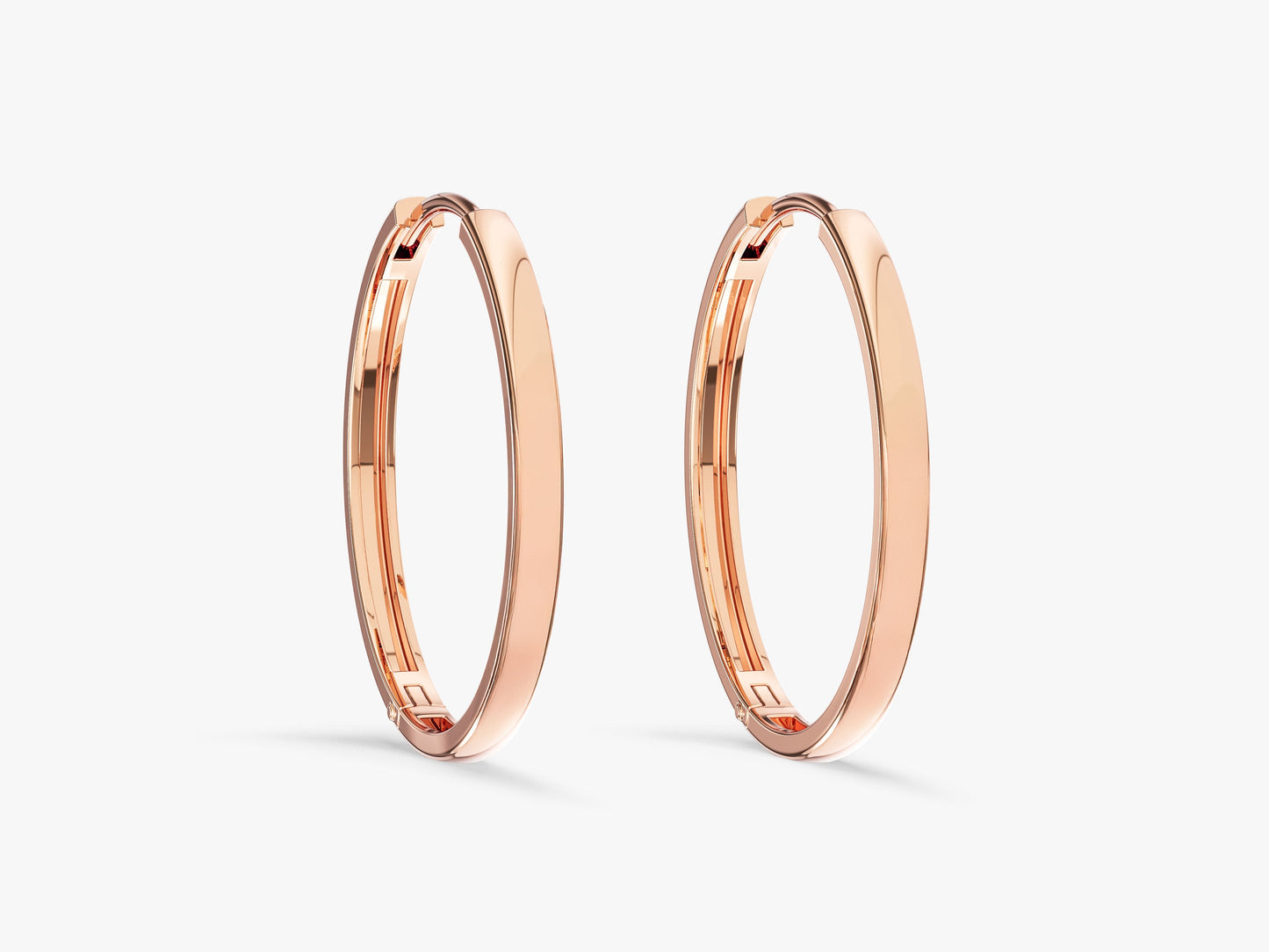 Large Plain Hoop Earrings