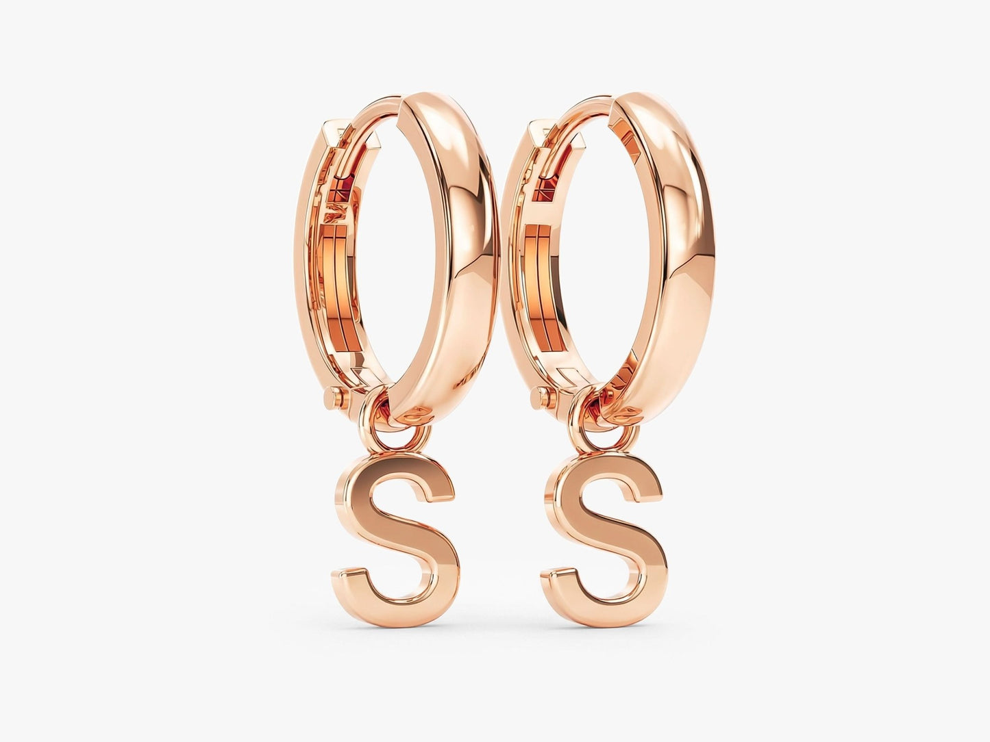 Custom Initial Hoop Earrings
