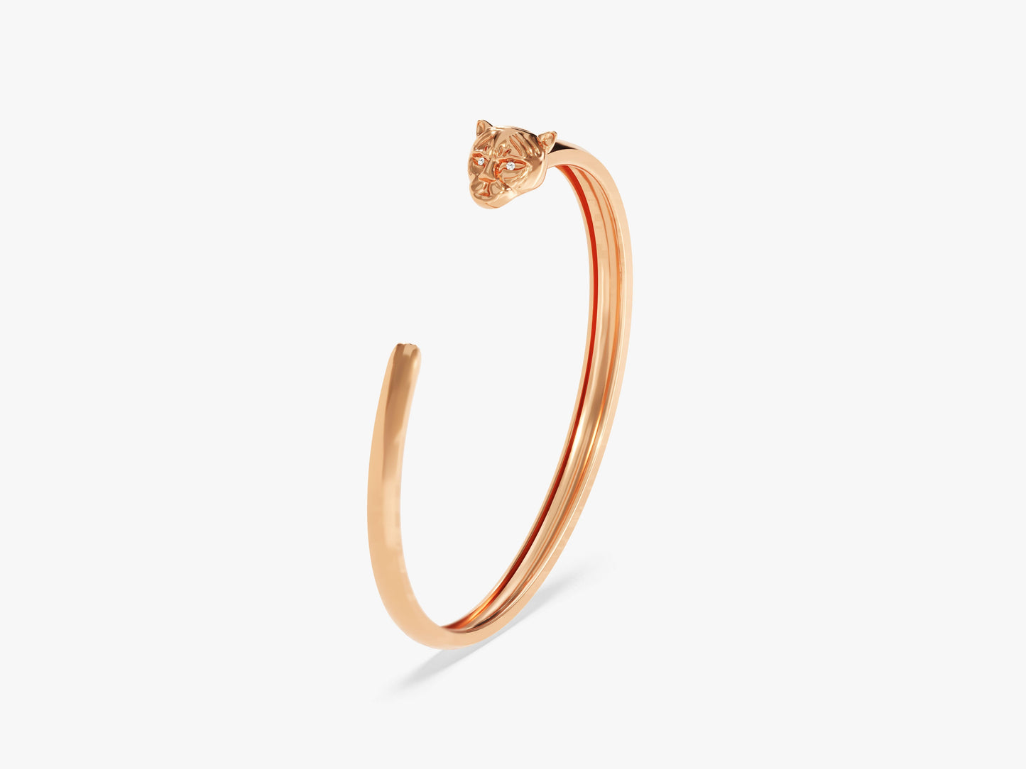 Tiger Cuff Bracelet in 14k Gold