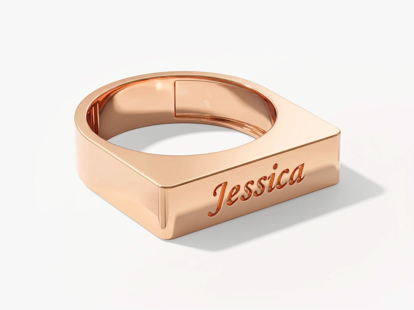 Elongated Rectangular Signet Ring