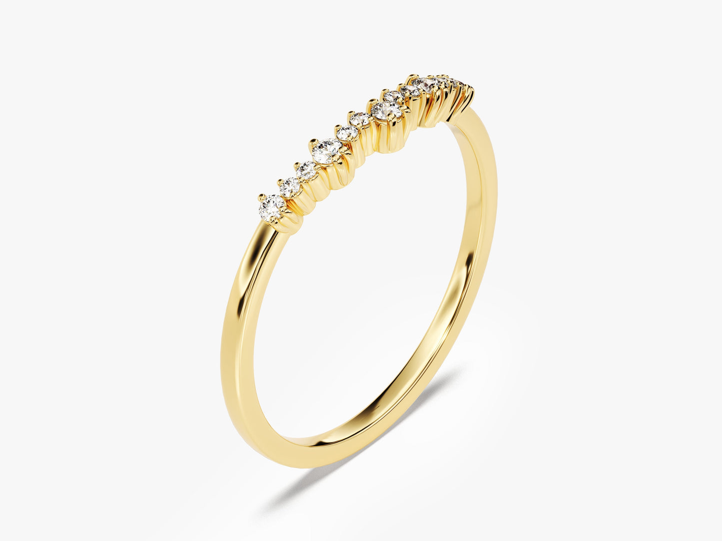 Dainty Curved Wedding Band