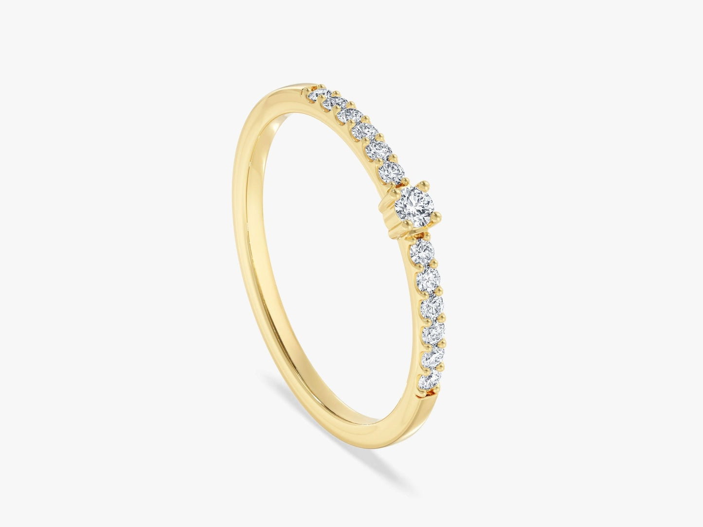 Micro Prong Set Moissanite Promise Ring