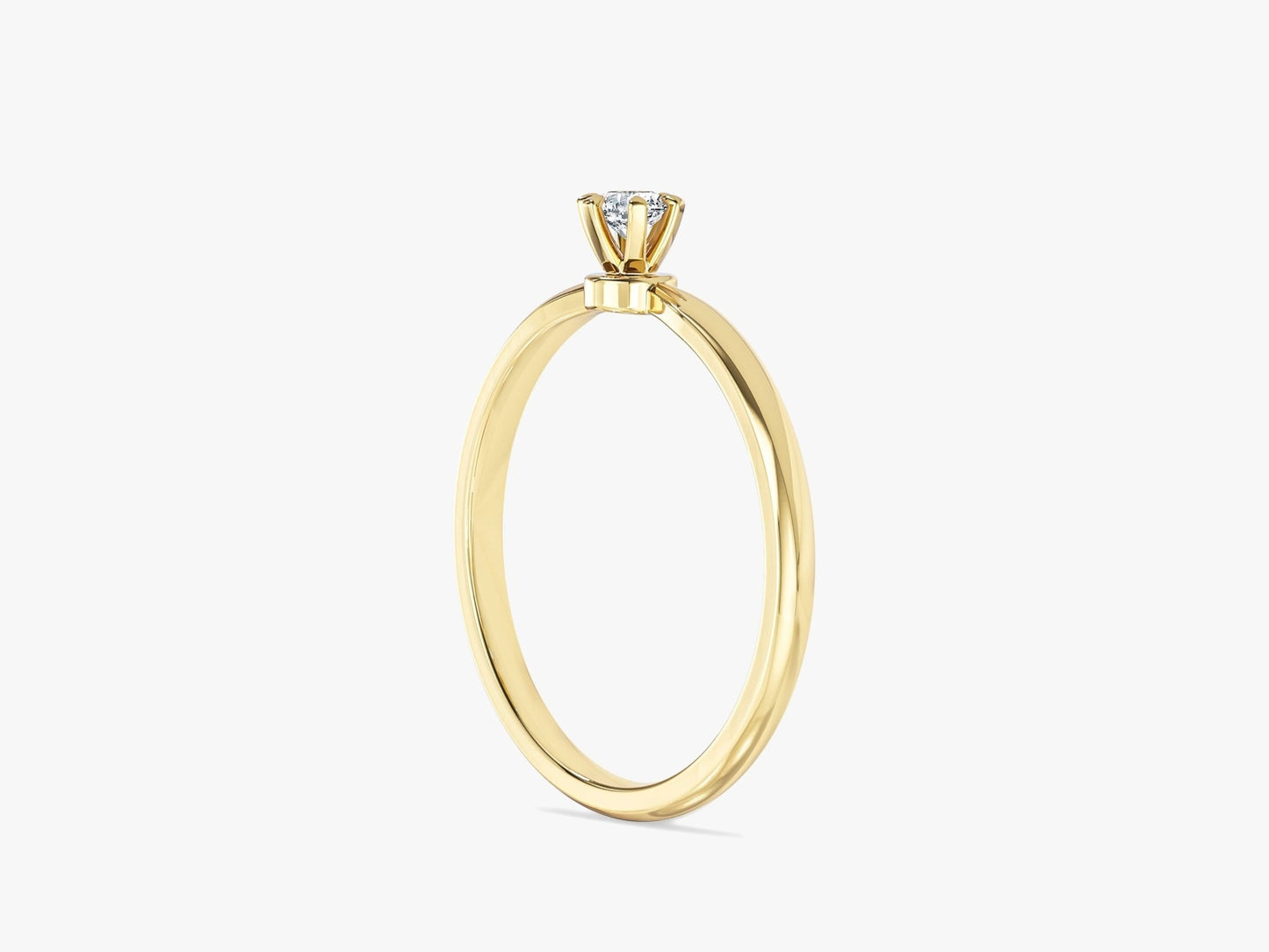 Six Prong Solitaire Moissanite Promise Ring