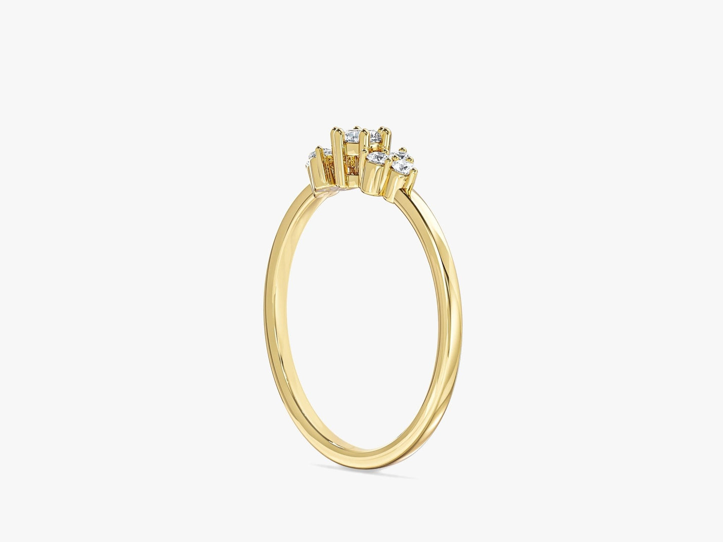 Cluster Moissanite Promise Ring