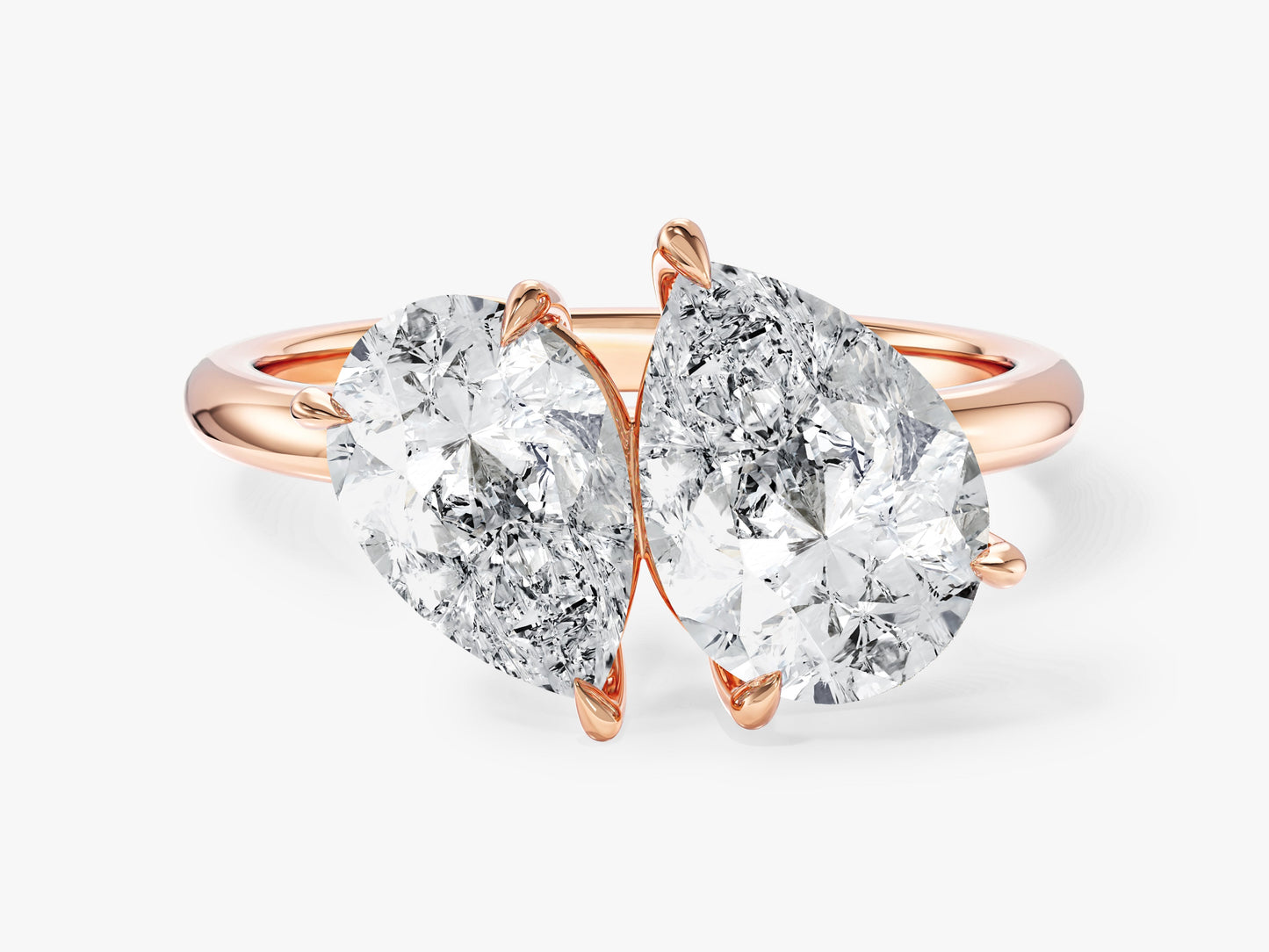 Pear and Pear Toi Et Moi Promise Ring