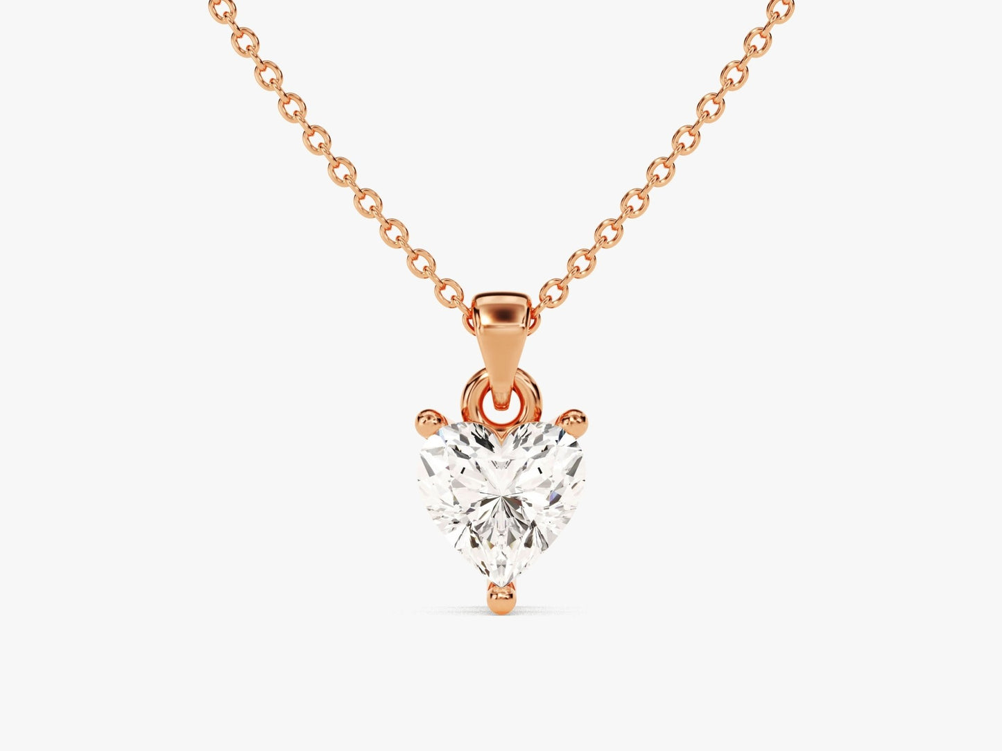 Heart Cut Solitaire Pendant (0.50 CT)