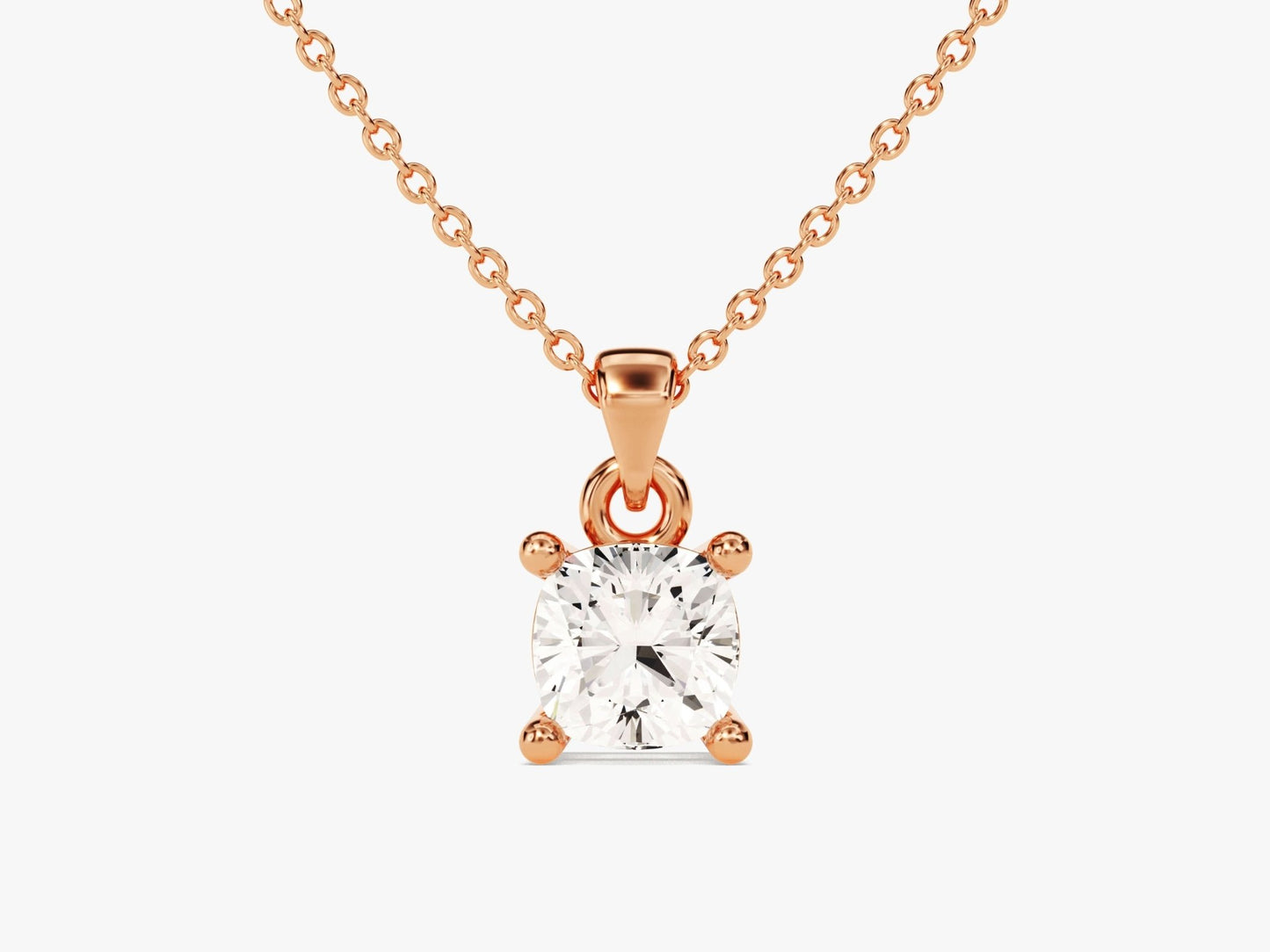 Cushion Cut Solitaire Pendant (0.50 CT)