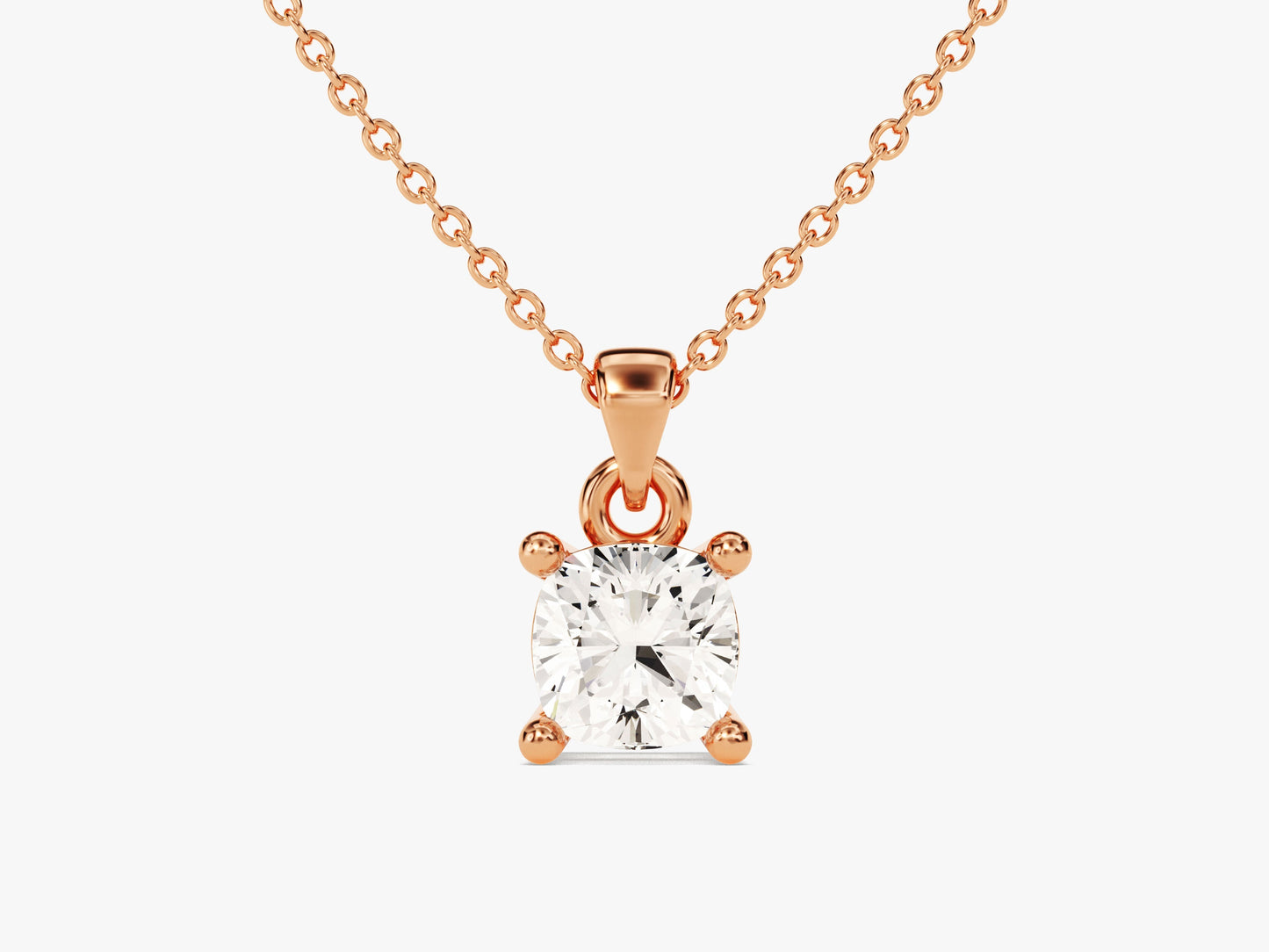 Cushion Cut Solitaire Pendant (0.50 CT)