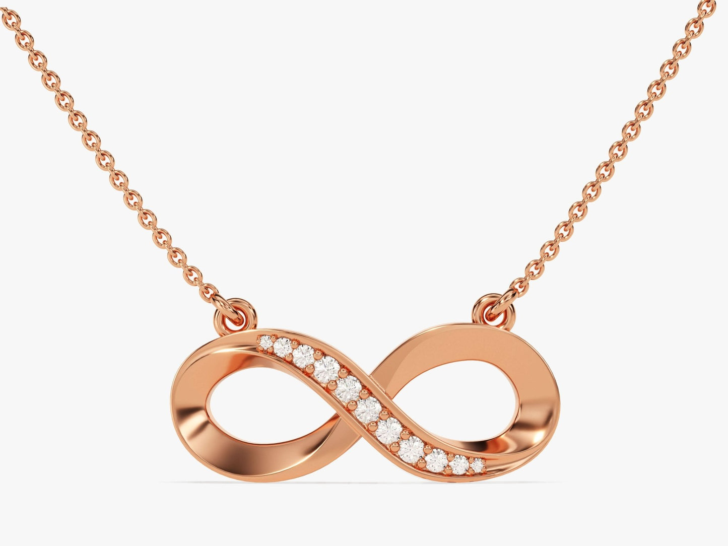 Pave Set Infinity Necklace (0.11 CT)