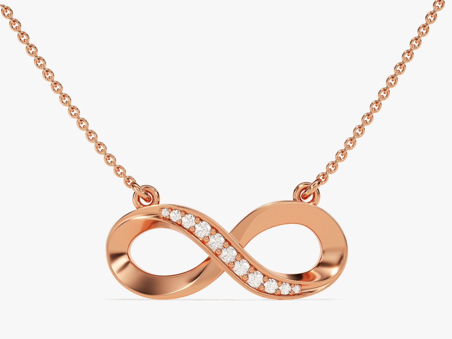 Pave Set Infinity Necklace (0.11 CT)