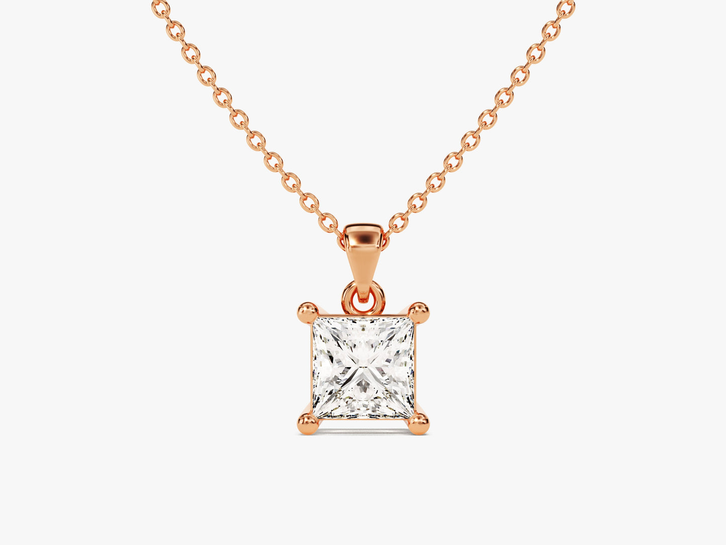 Princess Cut Solitaire Pendant (0.50 CT)