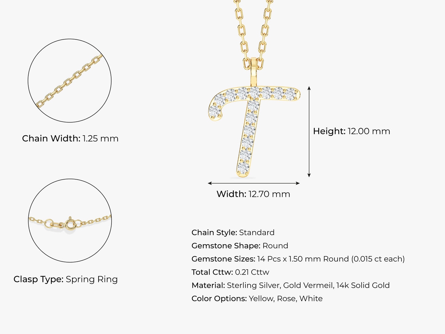 Cursive Initial Letter Necklace