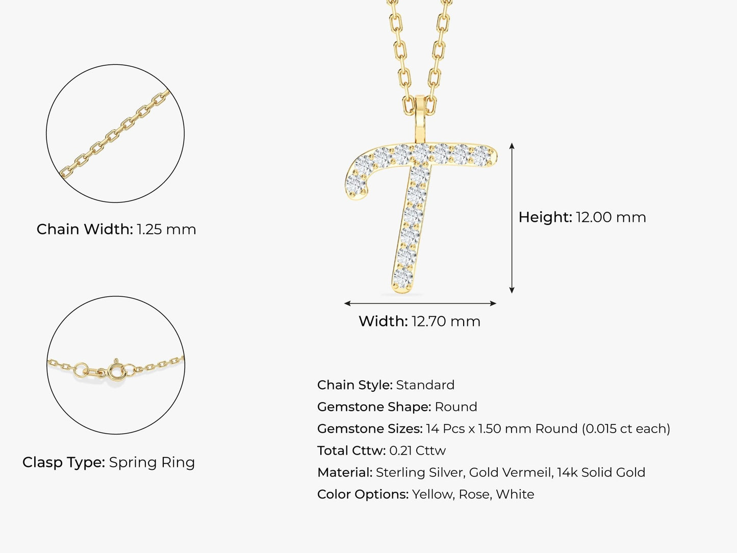 Cursive Initial Letter Necklace