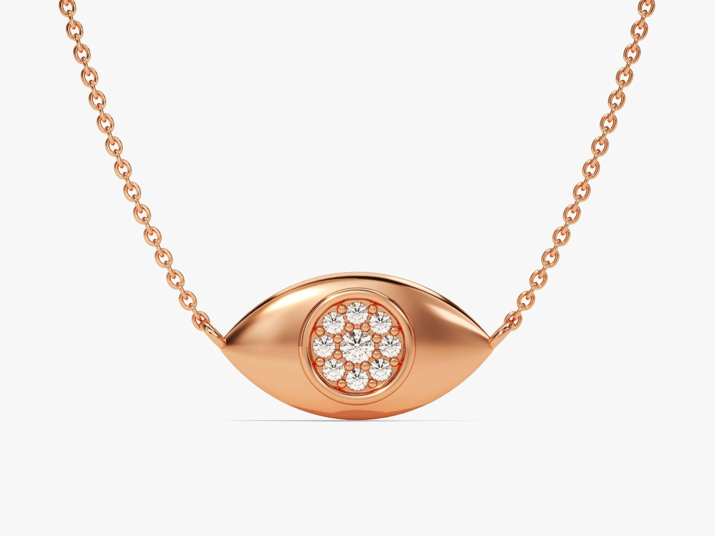 Micro Prong Eye Necklace