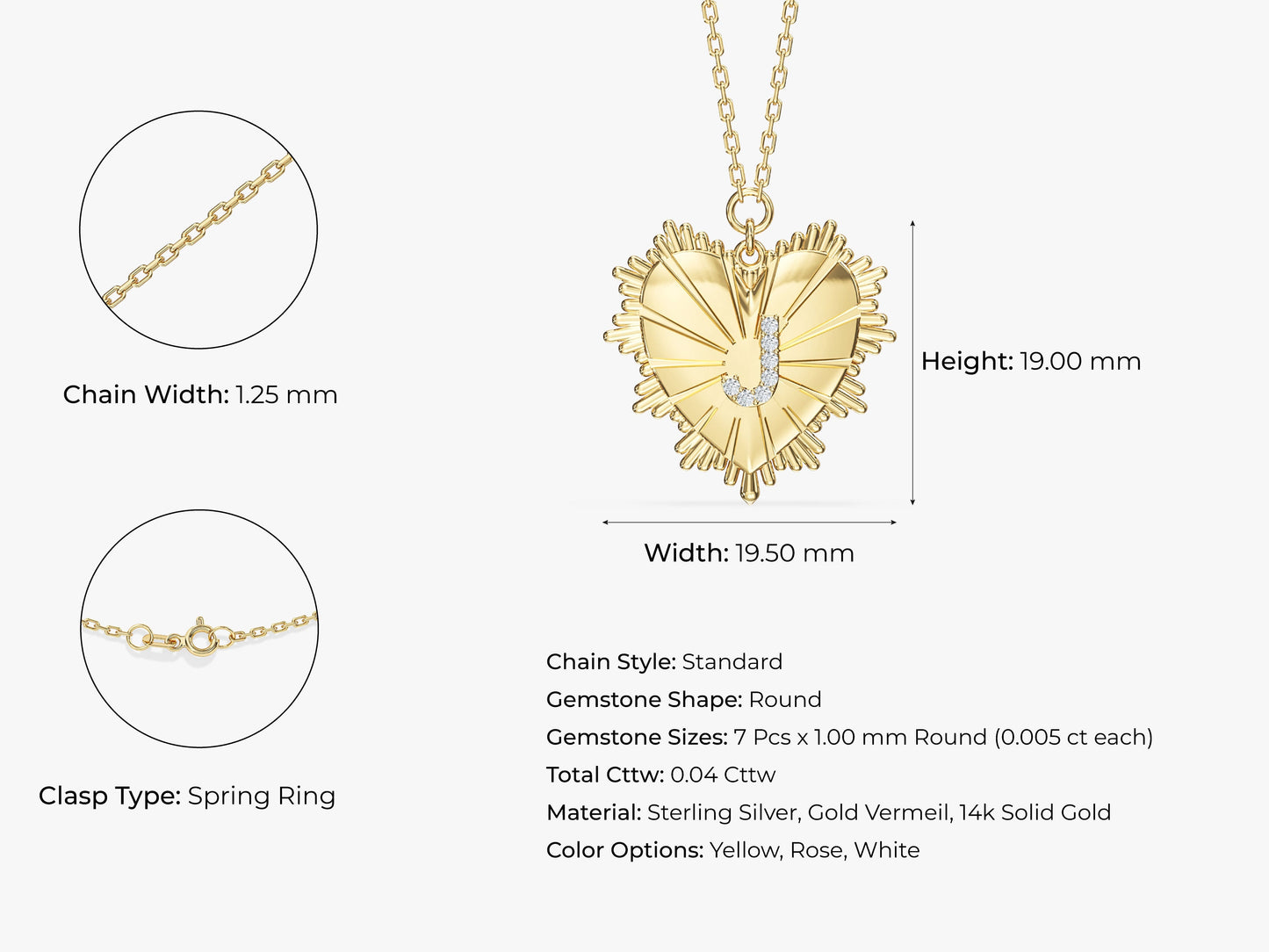 Heart Initial Necklace