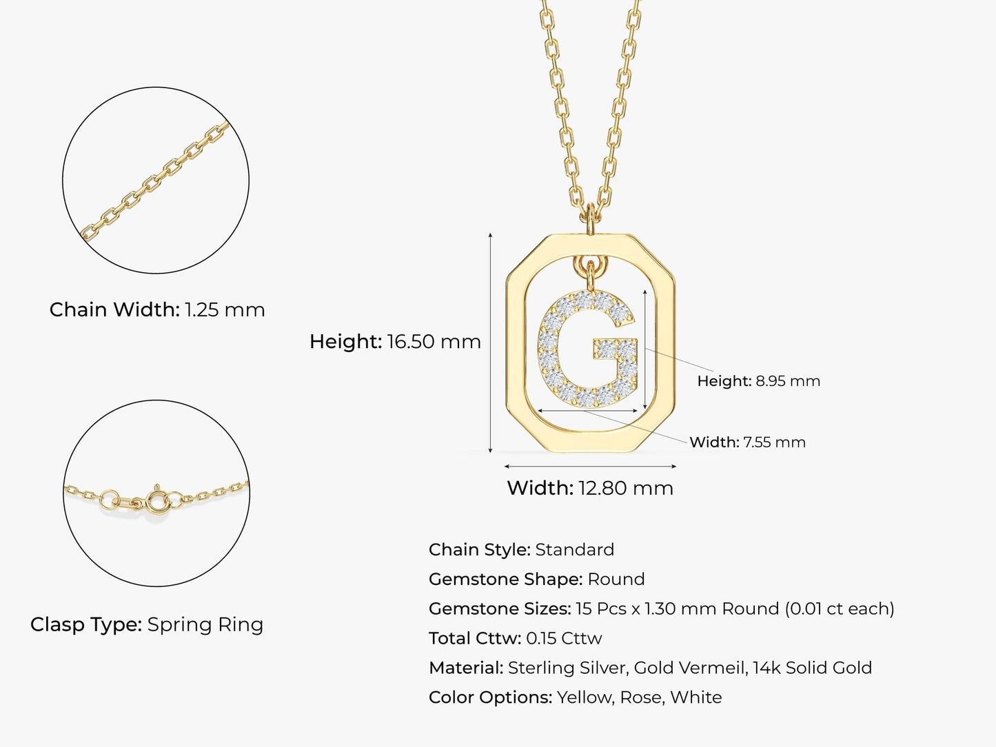 Initial Frame Necklace