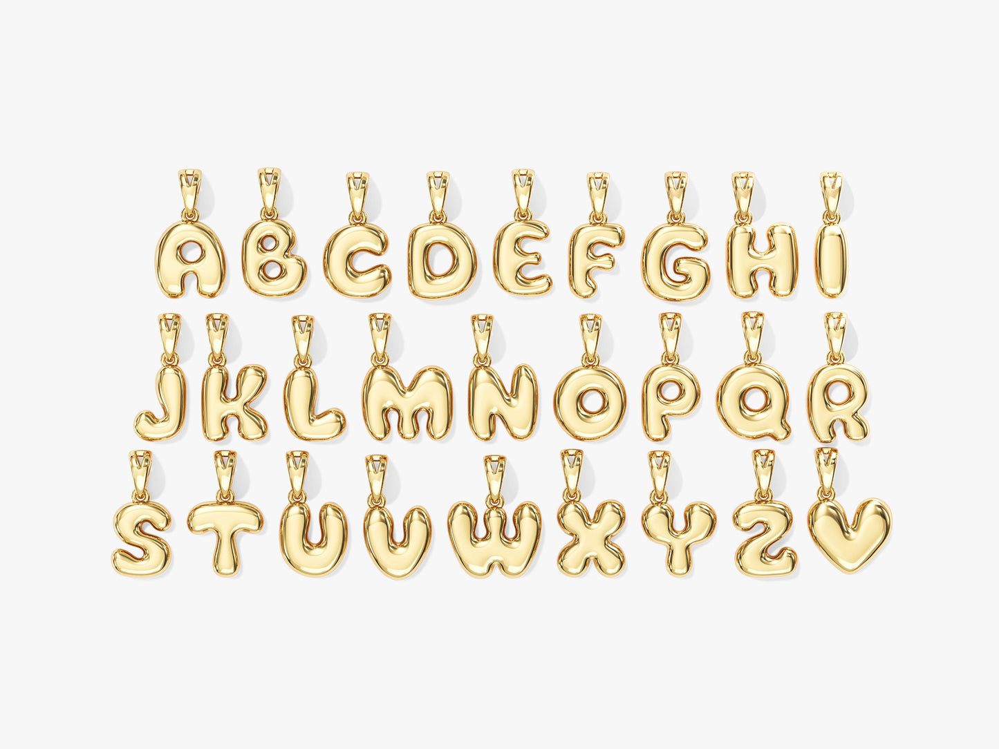Bubble Initial Necklace