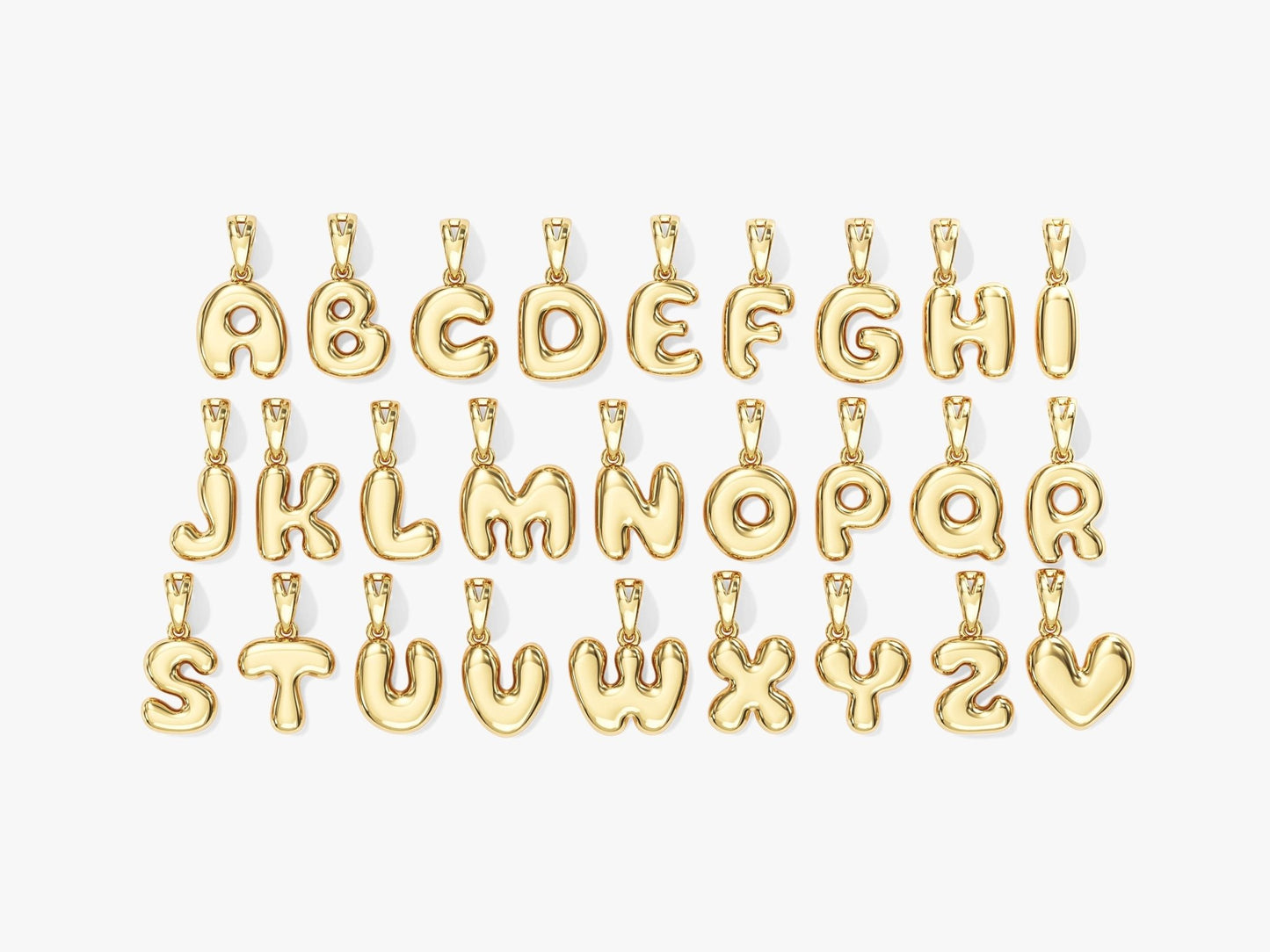 Bubble Initial Necklace