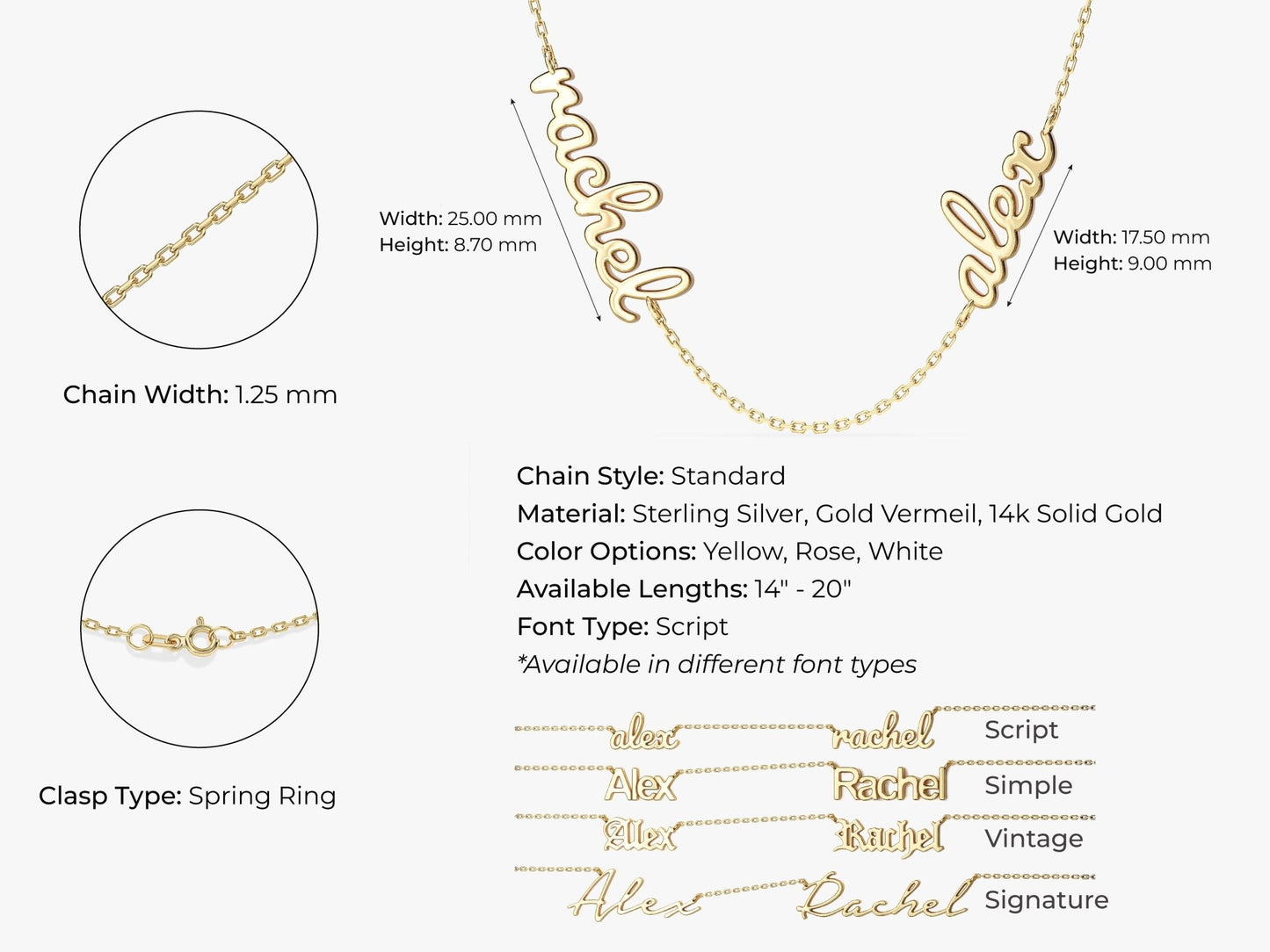 Double Name Necklace