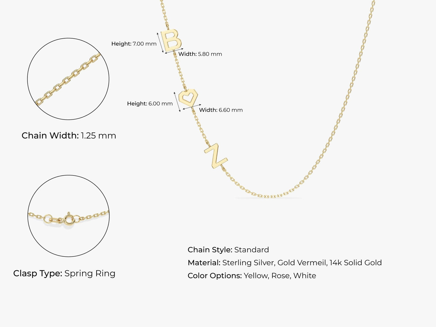 Sideways Initial Necklace