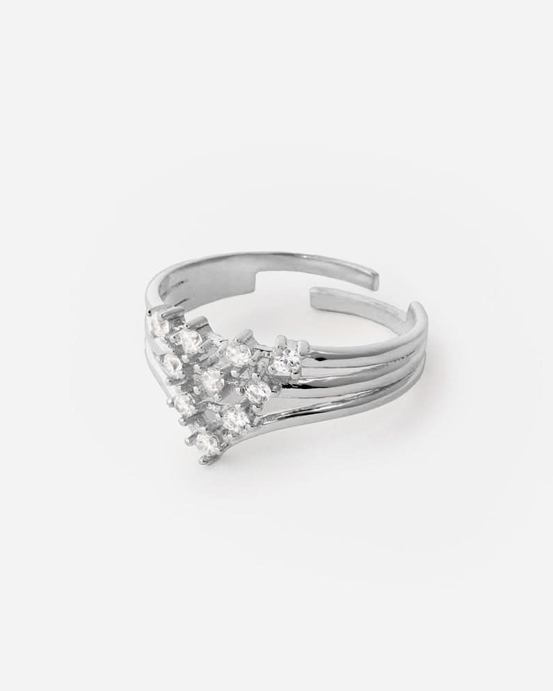 Gold Adjustable Layered Ring - Women Jewelry