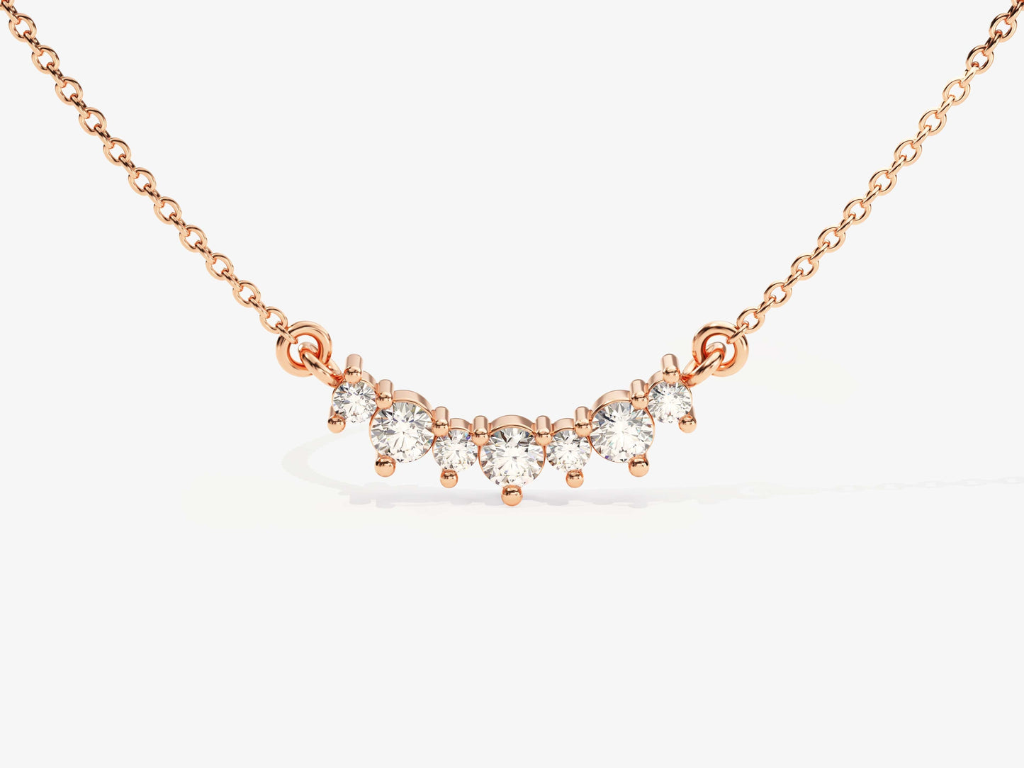 Unique Cluster Necklace (0.13 CT)