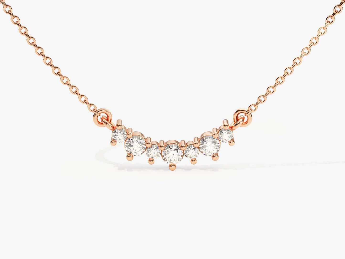 Unique Cluster Necklace (0.13 CT)