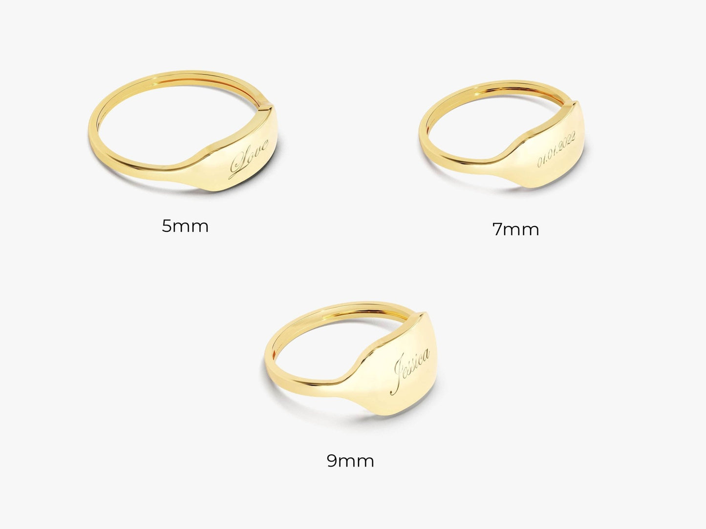 Dainty Personalized Signet Ring