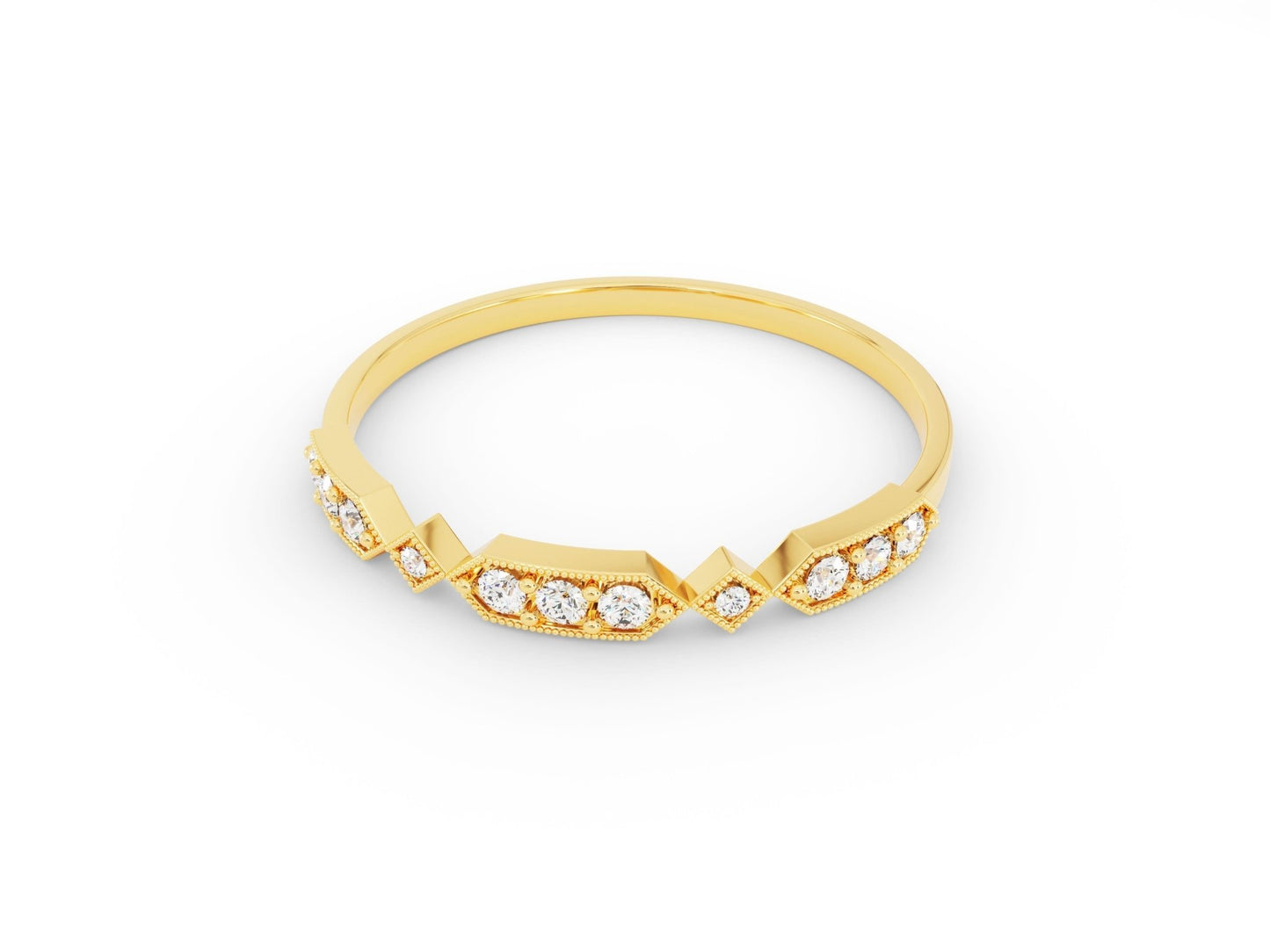 Art Deco Vintage Wedding Band