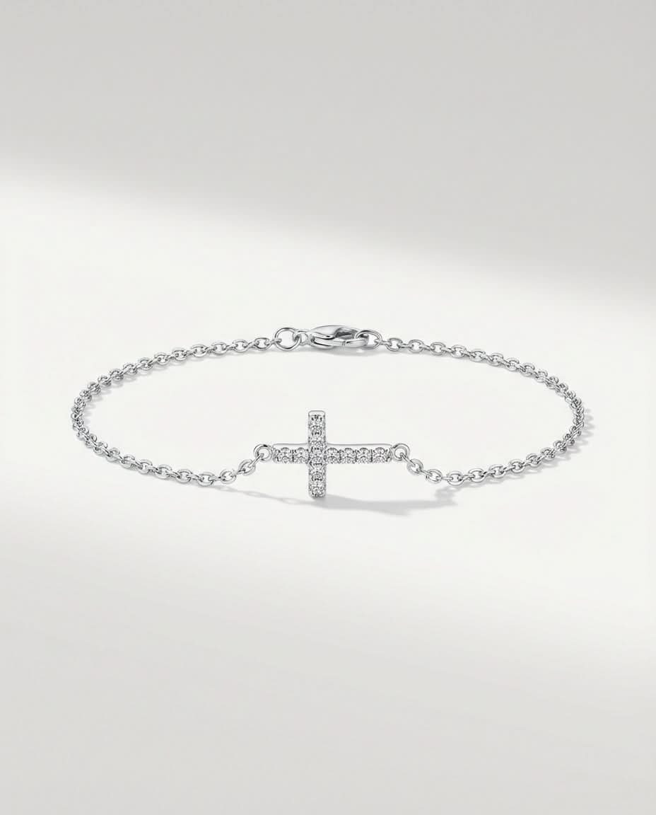 Cross Bracelet - Dainty Faith Jewelry - Elegant Gift for Her