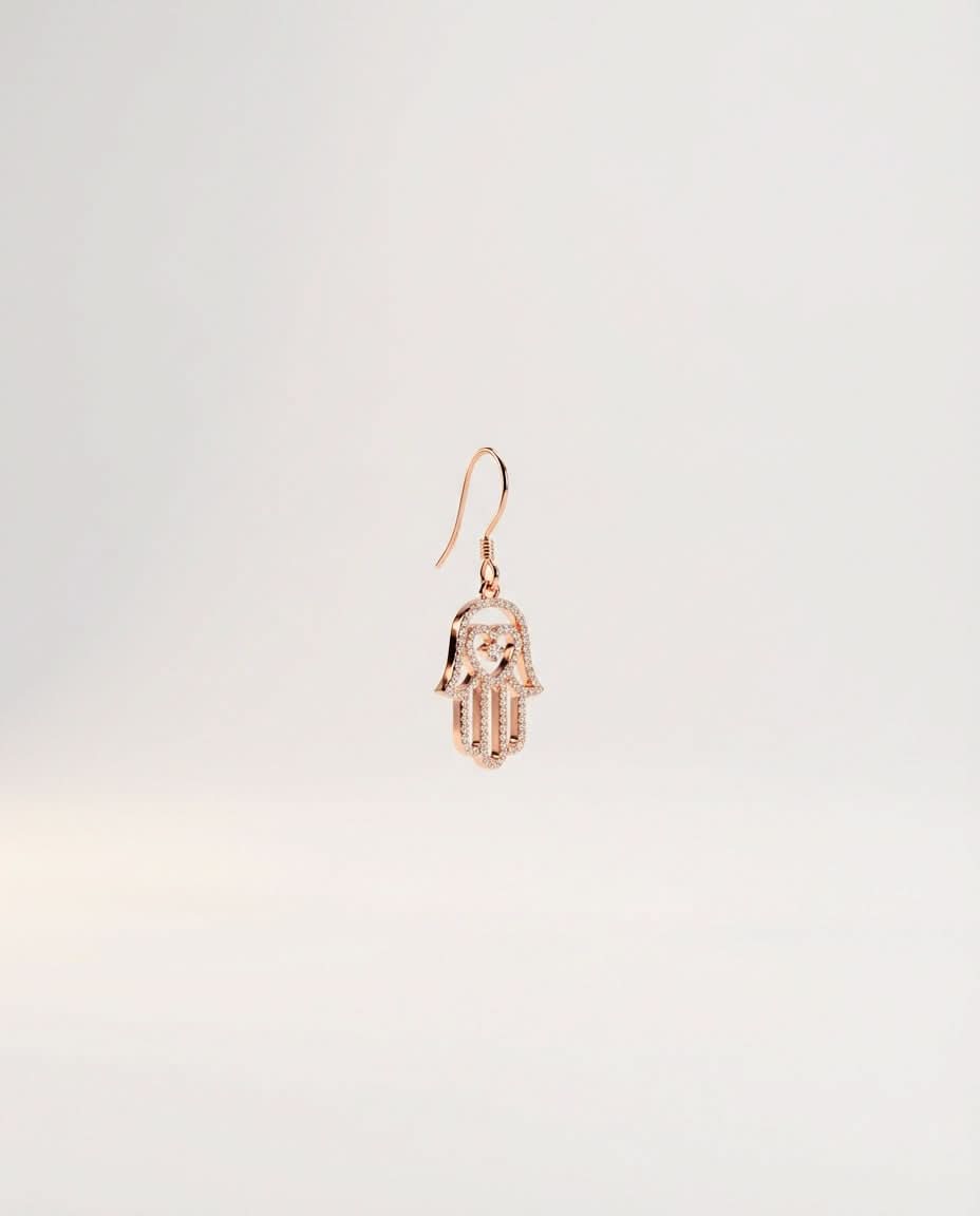 CZ Hamsa Hand Earrings, Dangle Jewelry