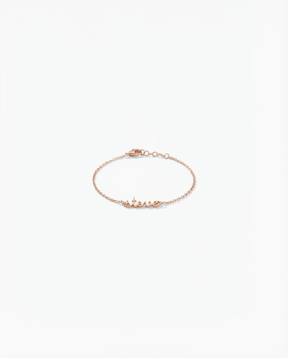 Personalized Name Bracelet, Custom Gold Name Jewelry - 925k Sterling Silver
