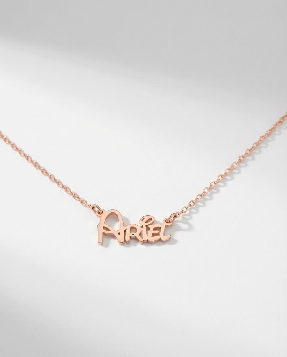 Disney Name Necklace - Custom Letter Jewelry - Personalized Gift for Her - 925k Sterling Silver