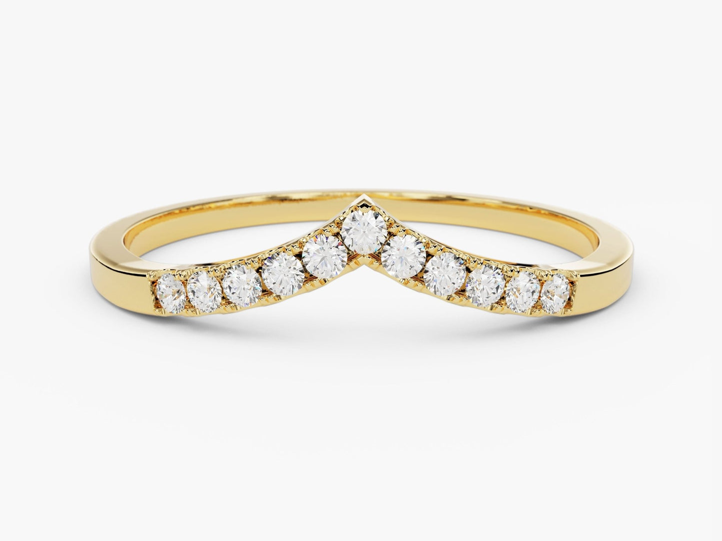V-Shaped Wedding Band