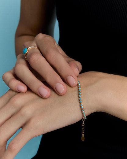 Gold Evil Eye Bracelet – Dainty Blue Eye Charm Jewelry for Protection & Style