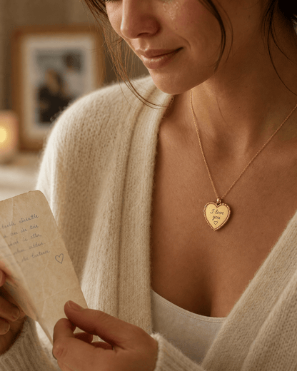 Personalized handwriting heart necklace lifestyle image by Jewelry Handcrafts 5