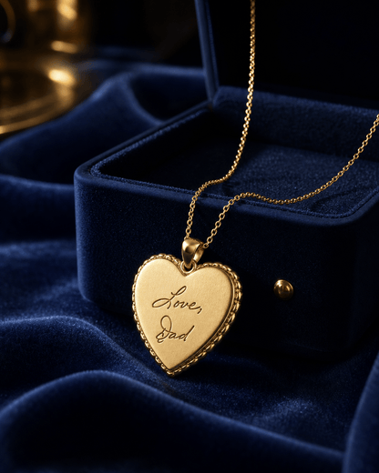 Personalized handwriting heart necklace lifestyle image by Jewelry Handcrafts 7