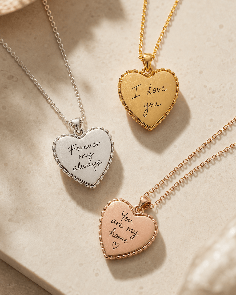 Personalized handwriting heart necklace lifestyle image by Jewelry Handcrafts 8