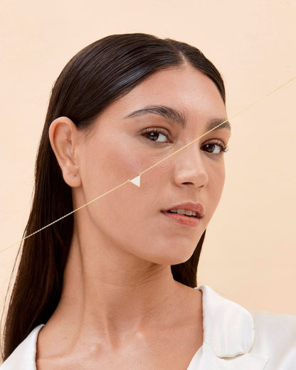 Delicate Triangle Pendant Necklace - Dainty Necklace