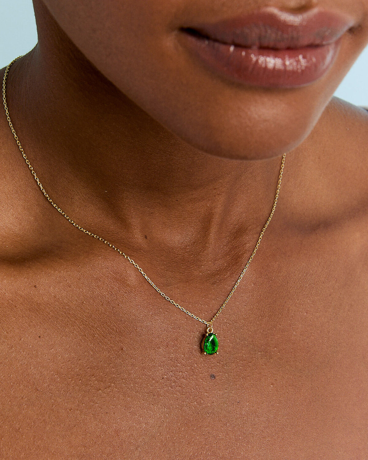 Dainty Silver Birthstone Necklace for Mom - Birthstone Jewelry