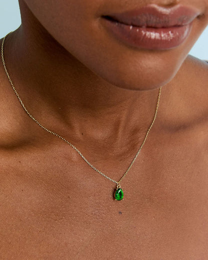 Dainty Silver Birthstone Necklace for Mom - Birthstone Jewelry