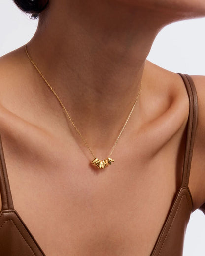 Bubble Initial MAMA Necklace - Mom Jewelry